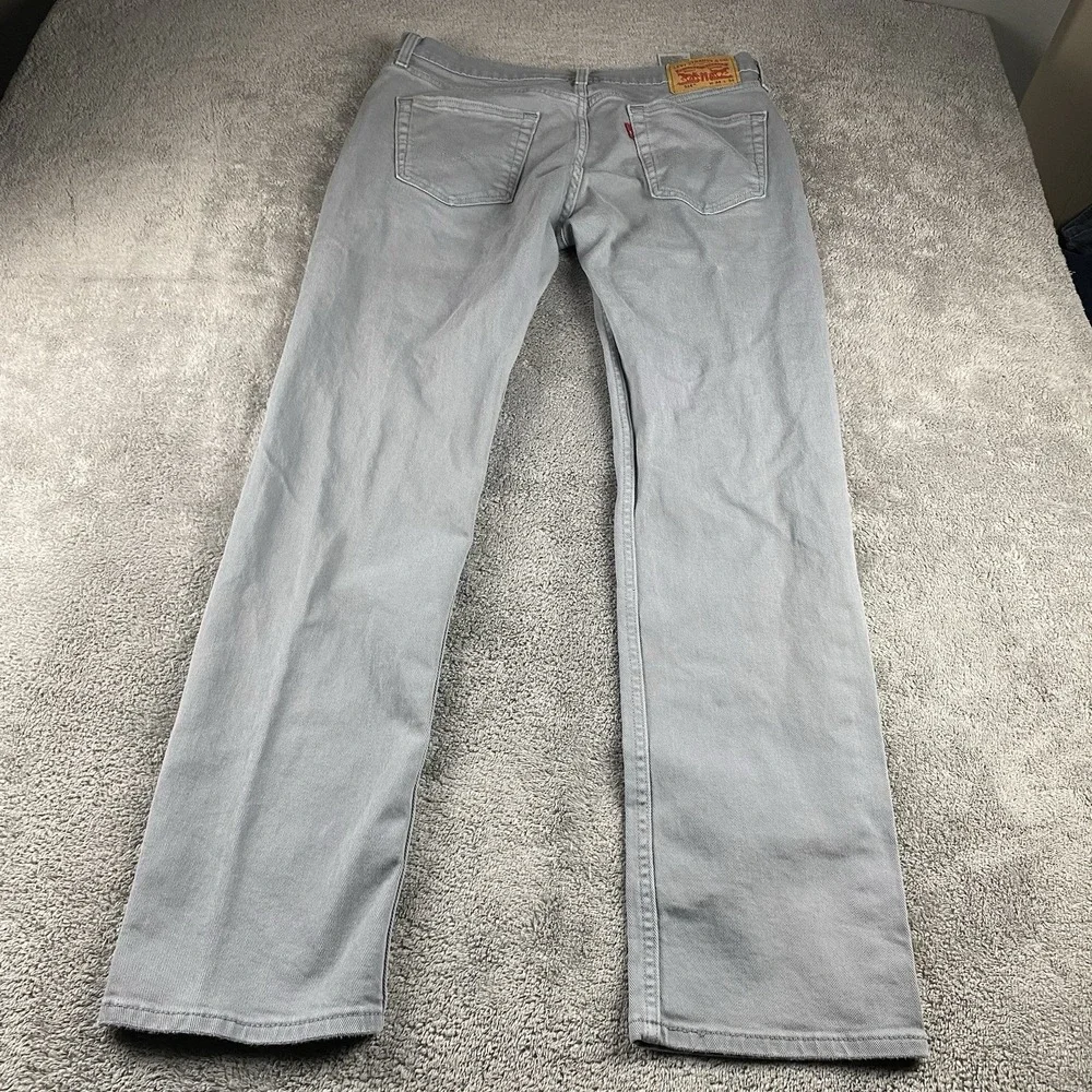 Levis 514 Slim Straight Jeans Mens‎ 34x34 Gray Mid Rise